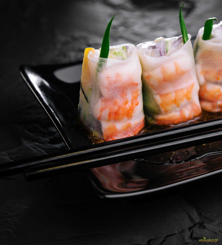 Spring Rolls με Βιολογικές Γαρίδες & Φρέσκα Βότανα