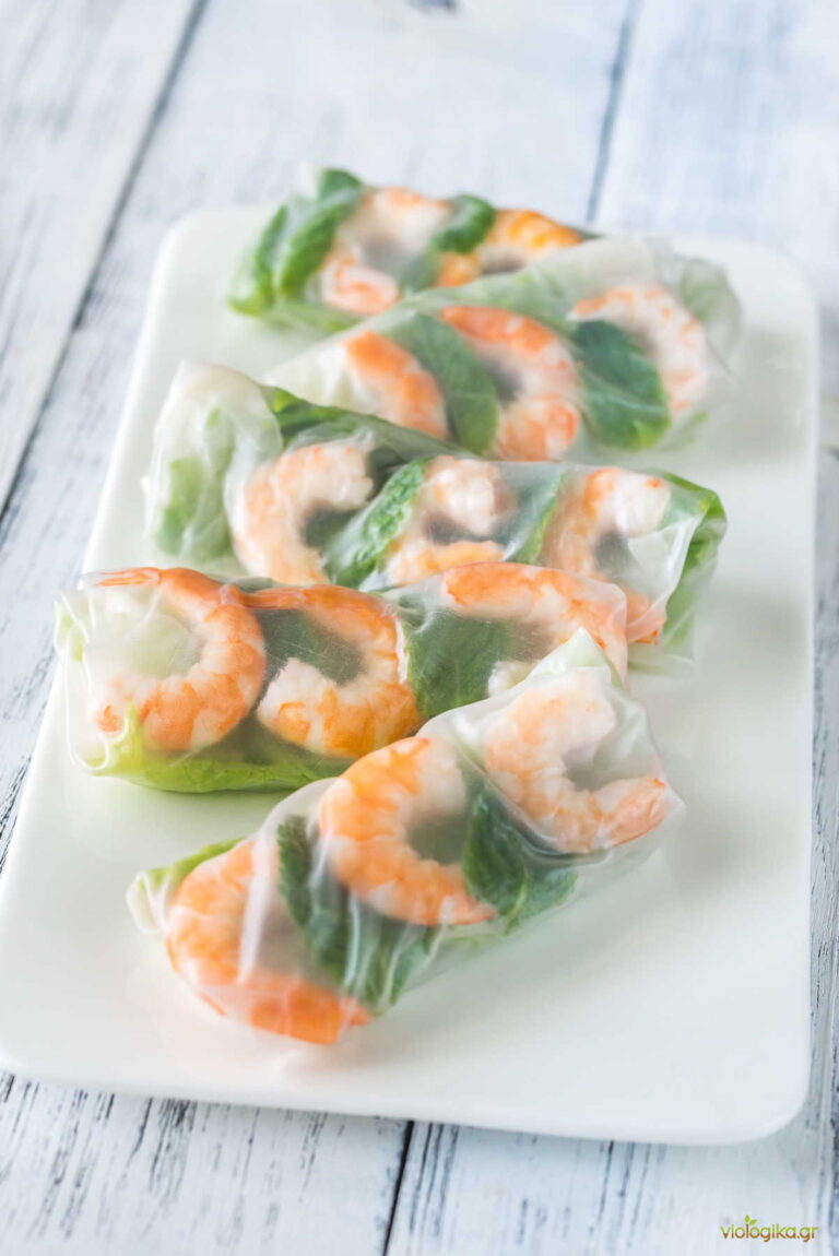 Spring Rolls με Βιολογικές Γαρίδες & Φρέσκα Βότανα