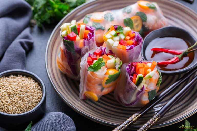 Spring Rolls με Βιολογικές Γαρίδες & Φρέσκα Βότανα
