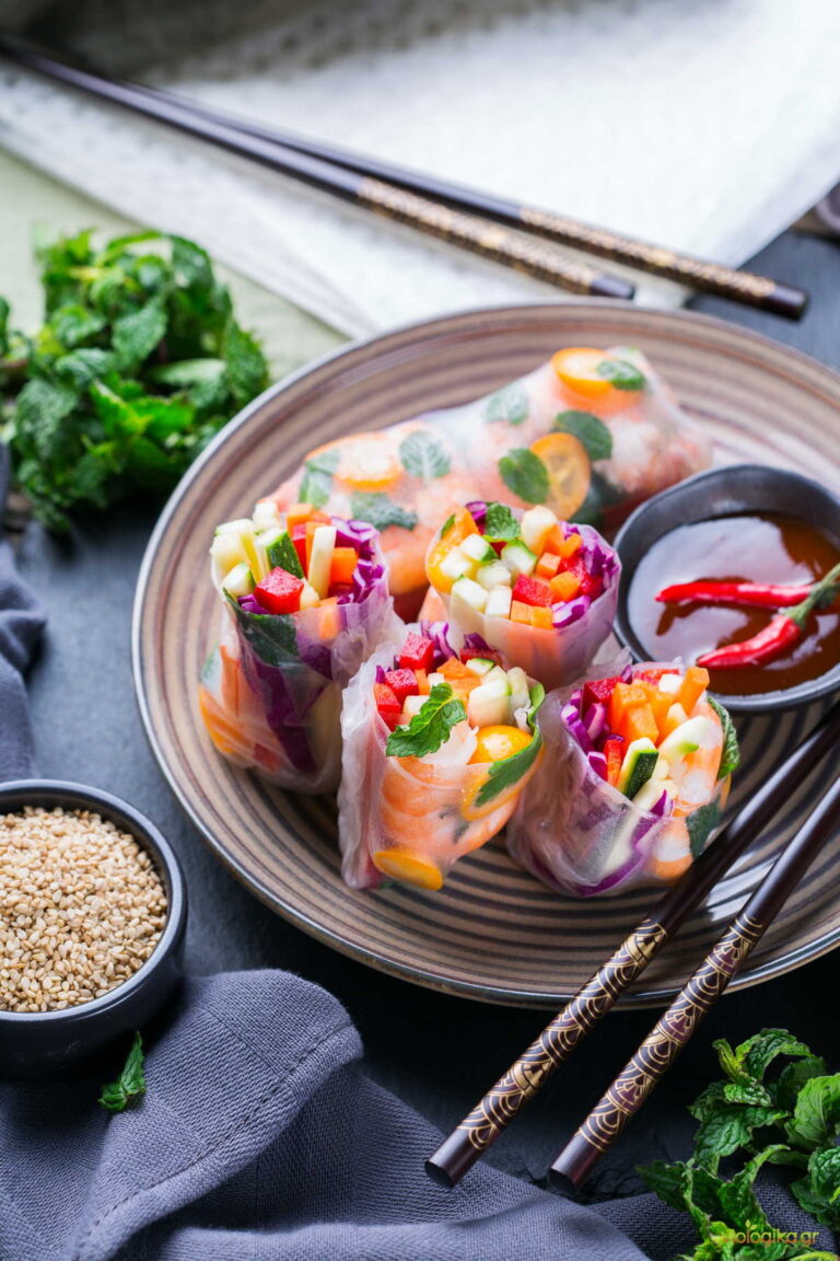 Spring Rolls με Βιολογικές Γαρίδες & Φρέσκα Βότανα