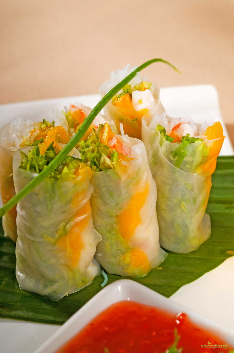 Spring Rolls με Βιολογικές Γαρίδες & Φρέσκα Βότανα