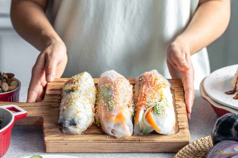 Spring Rolls με Βιολογικές Γαρίδες & Φρέσκα Βότανα