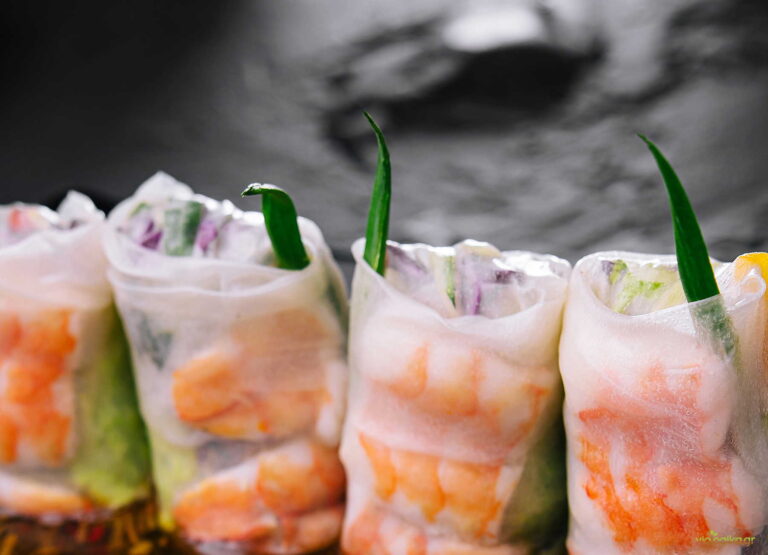 Spring Rolls με Βιολογικές Γαρίδες & Φρέσκα Βότανα